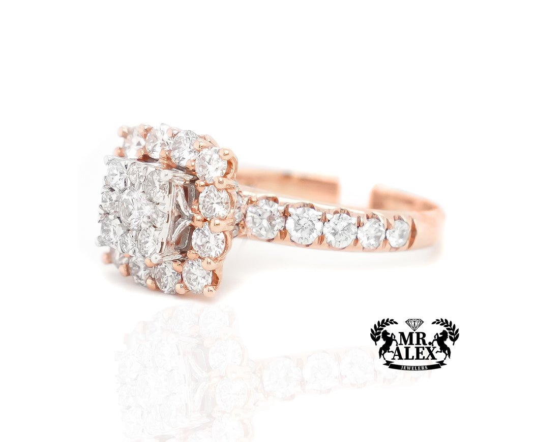 14k Cushion Cut Centerpiece Diamond Ring 2.00ct - Mr. Alex Jewelry