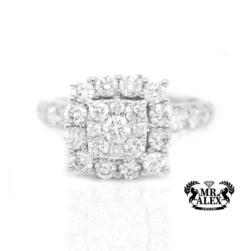 14k Cushion Cut Centerpiece Diamond Ring 2.00ct - Mr. Alex Jewelry