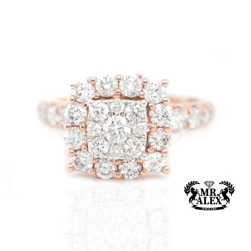 14k Cushion Cut Centerpiece Diamond Ring 2.00ct - Mr. Alex Jewelry