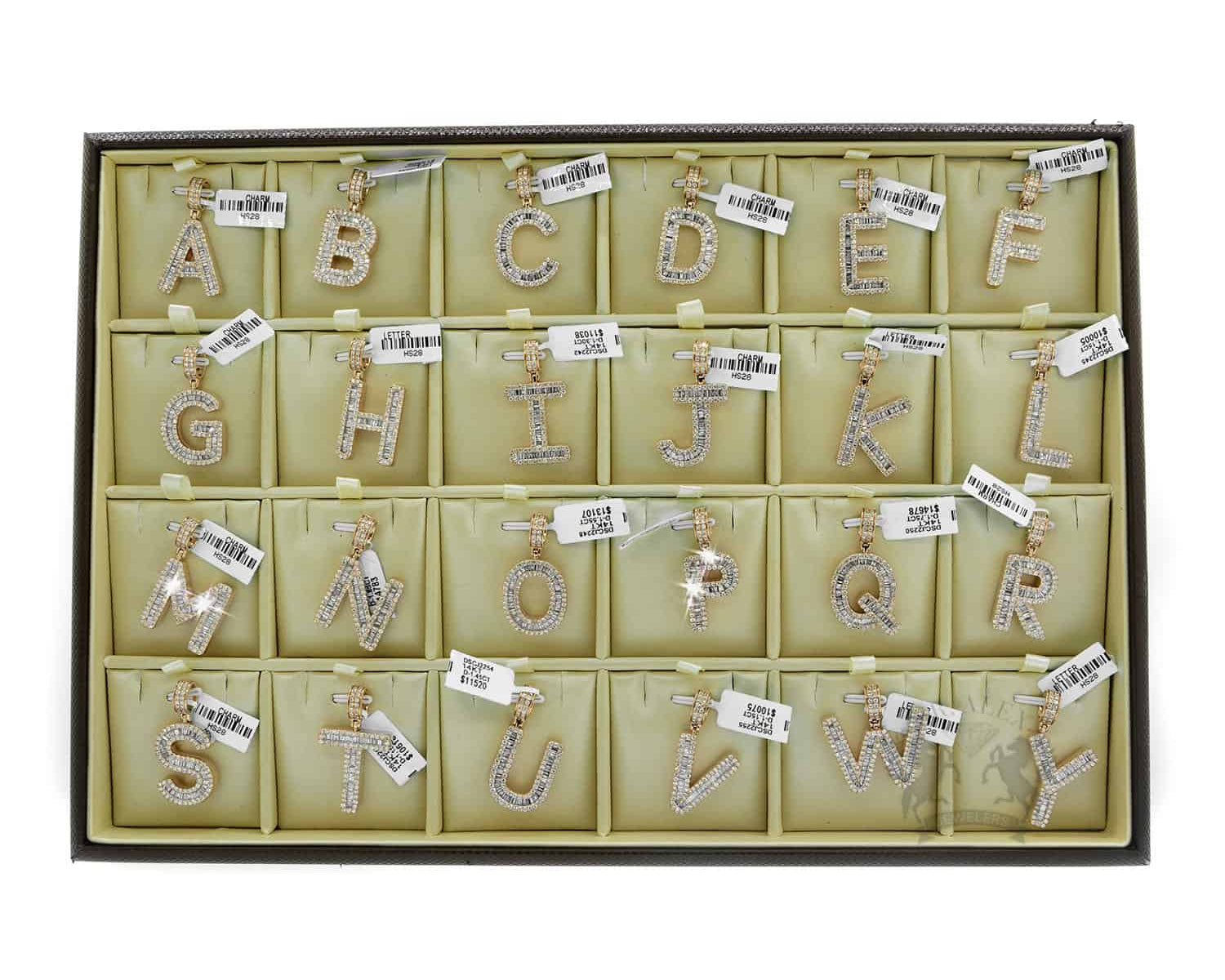 14K Custom Diamond Letter Charm 2.0CT - Mr. Alex Jewelry