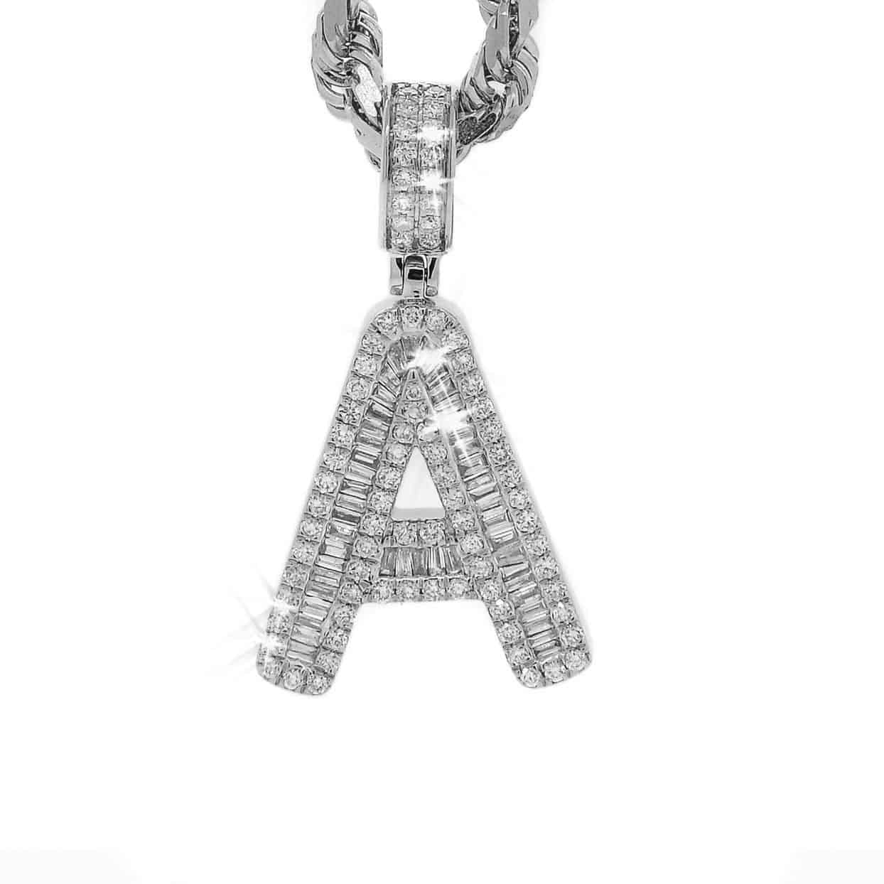 14K Custom Diamond Letter Charm 2.0CT - Mr. Alex Jewelry