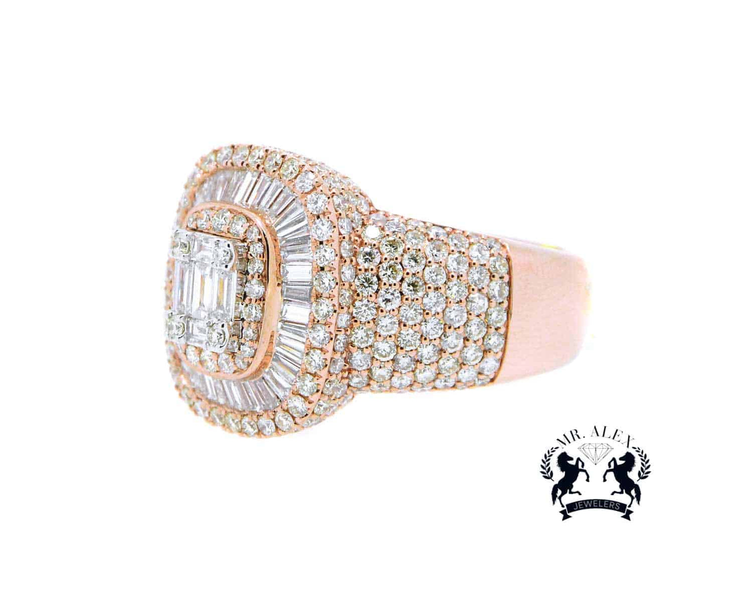 14K Diamond Baguette Ring 4.98ct - Mr. Alex Jewelry