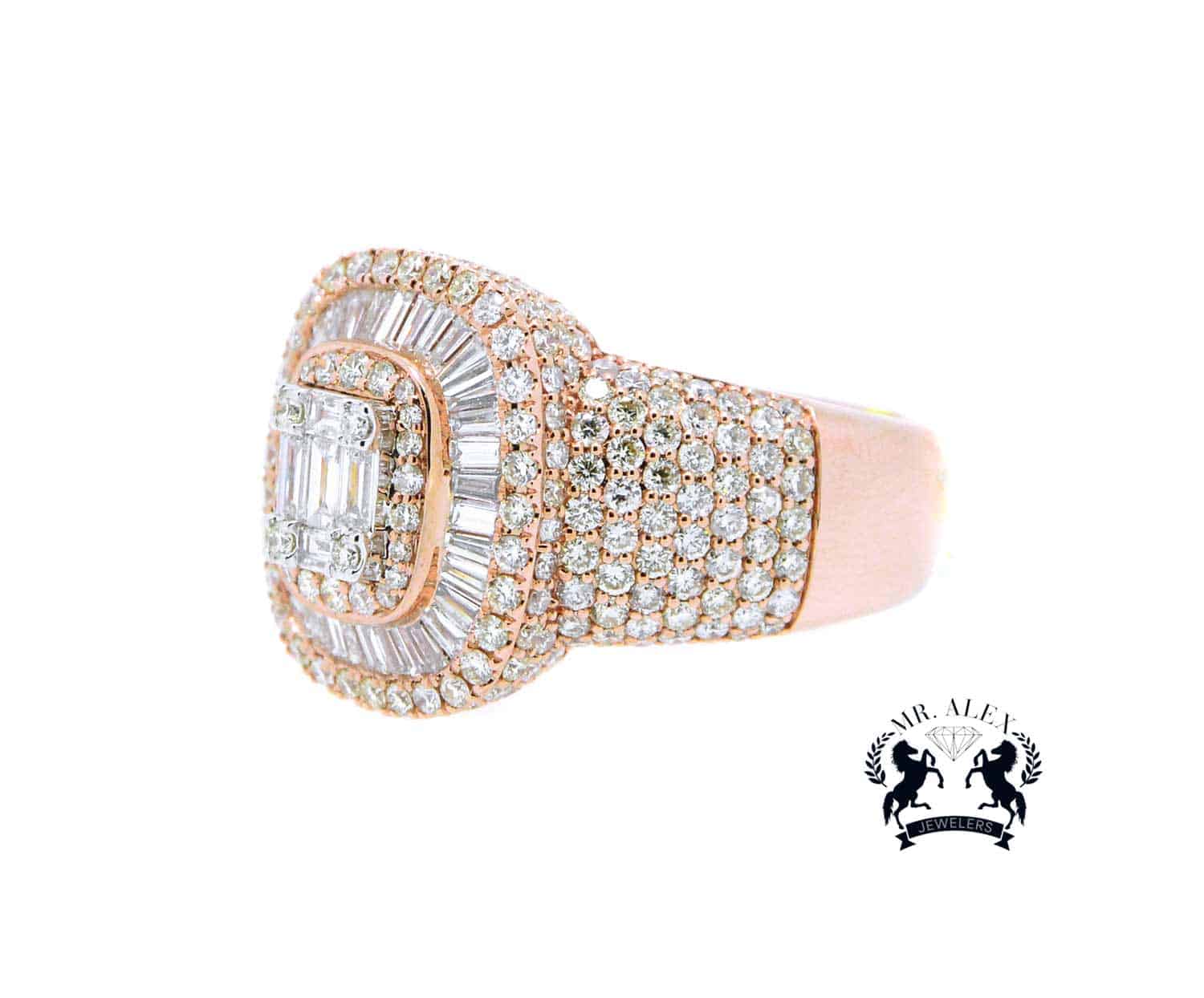 14K Diamond Baguette Ring 4.98ct - Mr. Alex Jewelry