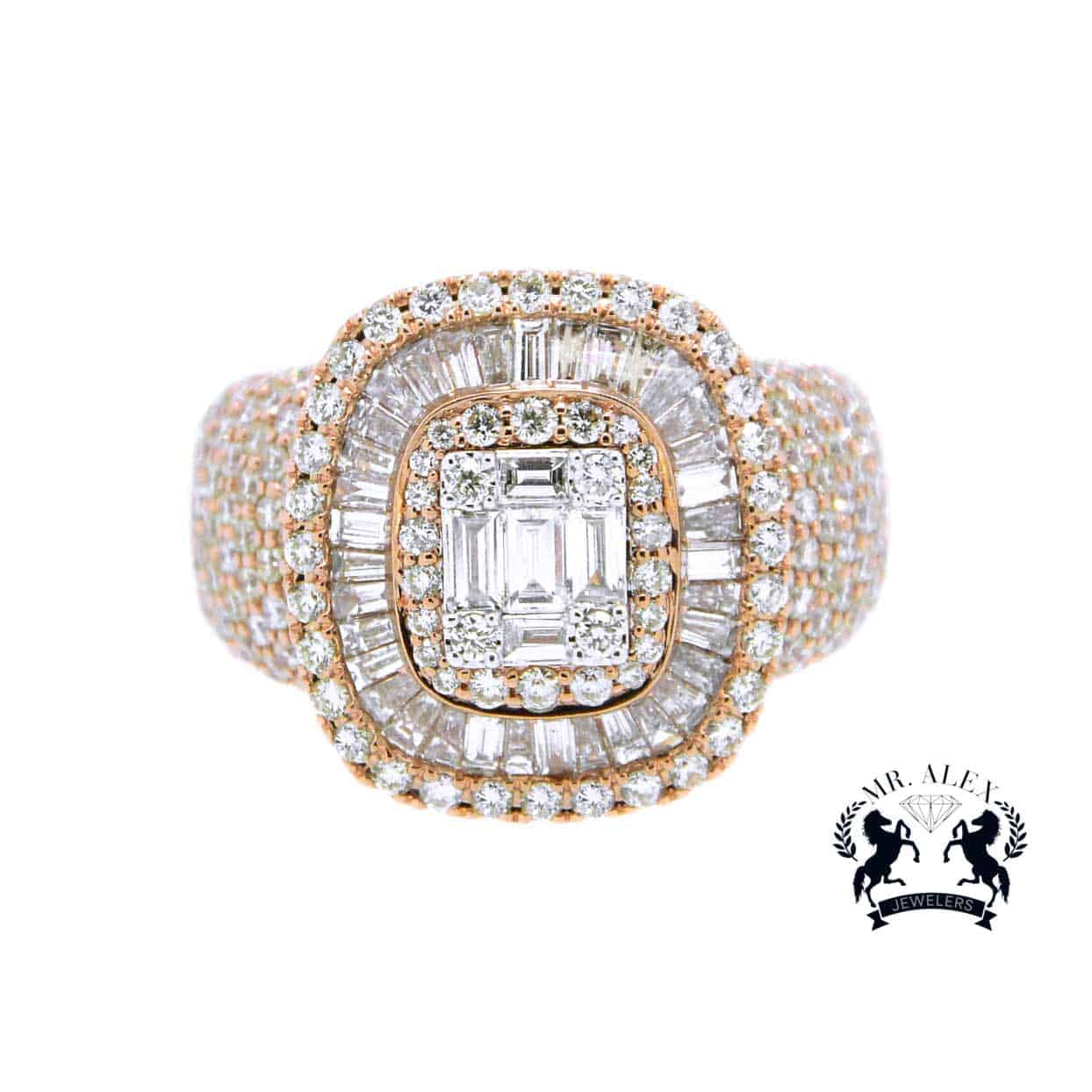 14K Diamond Baguette Ring 4.98ct - Mr. Alex Jewelry