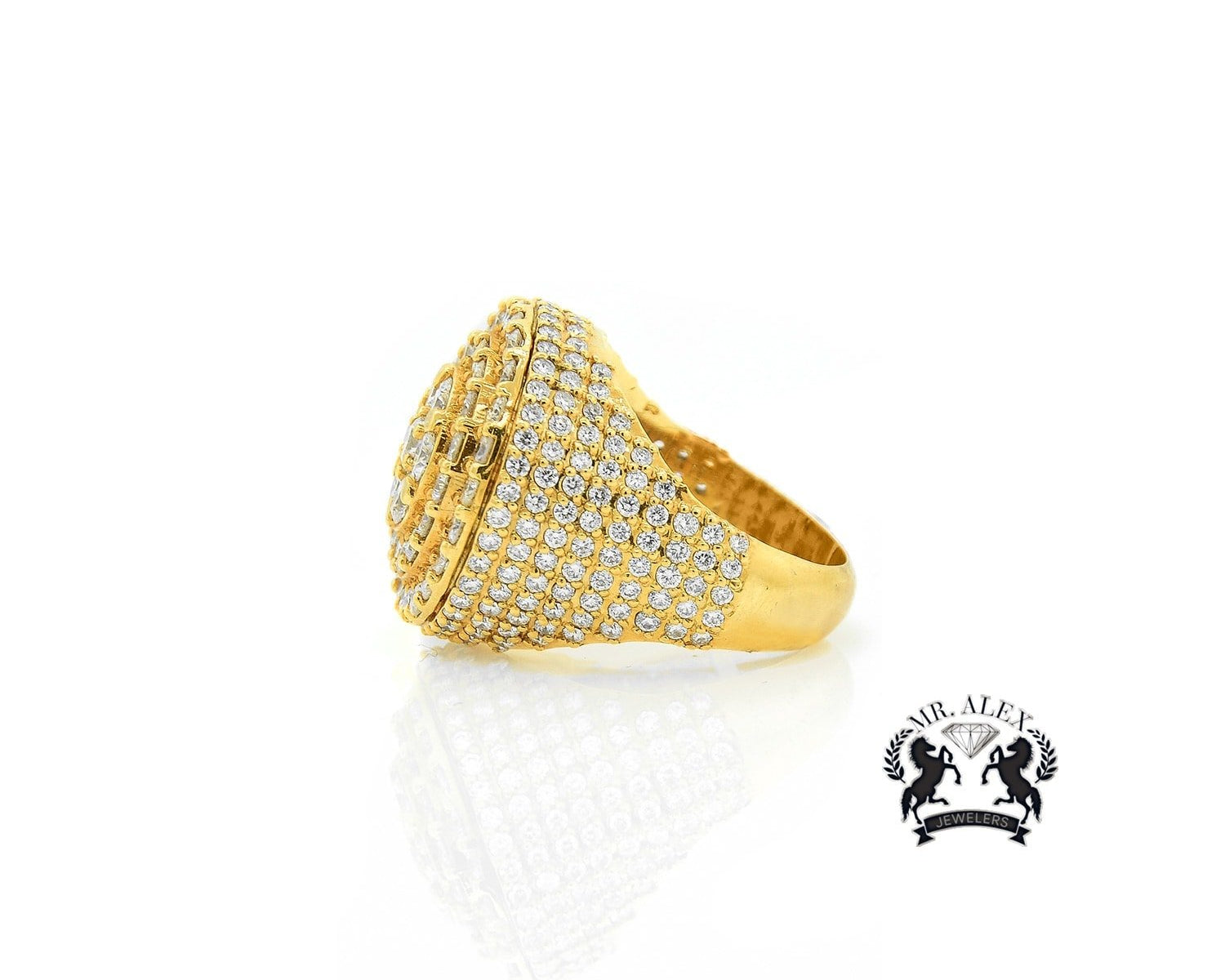 14K Diamond Ball Diamond Ring 7.66ct - Mr. Alex Jewelry