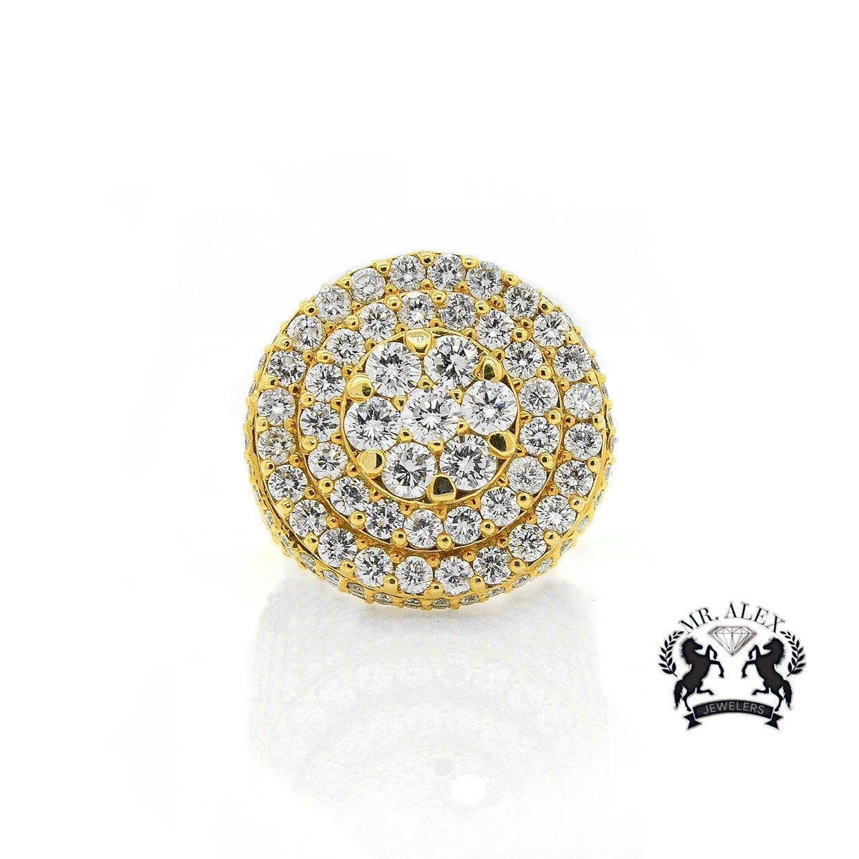 14K Diamond Ball Diamond Ring 7.66ct - Mr. Alex Jewelry