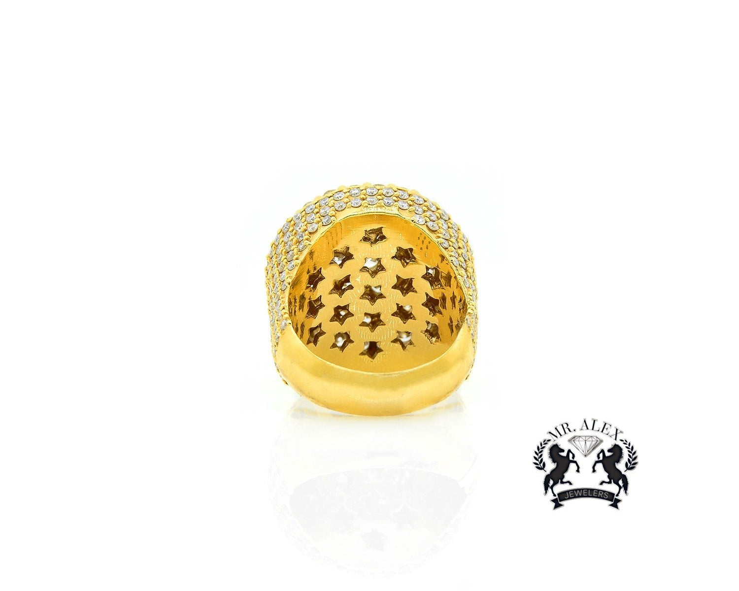 14K Diamond Ball Diamond Ring 7.66ct - Mr. Alex Jewelry