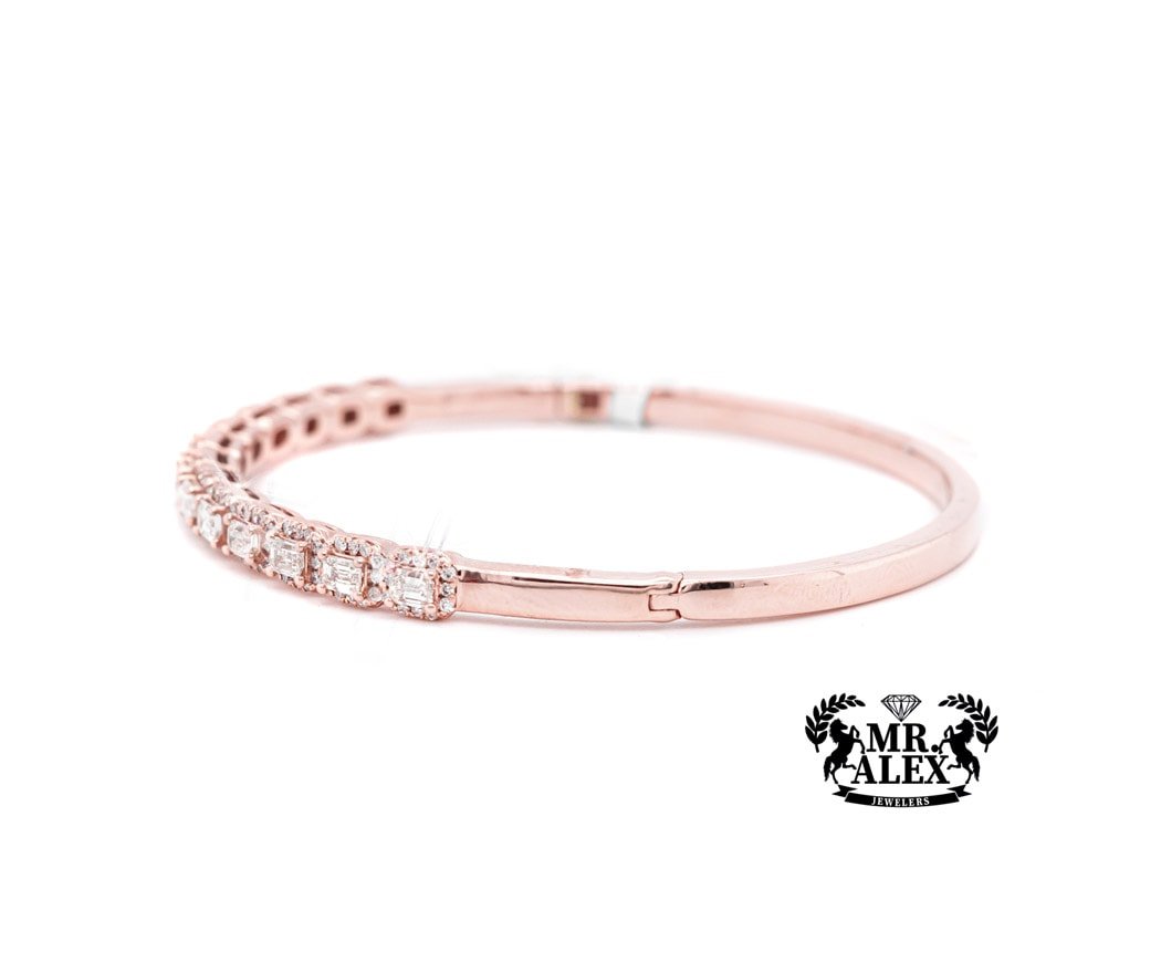 14K Diamond Bangle Bracelet 2.15ct - Mr. Alex Jewelry