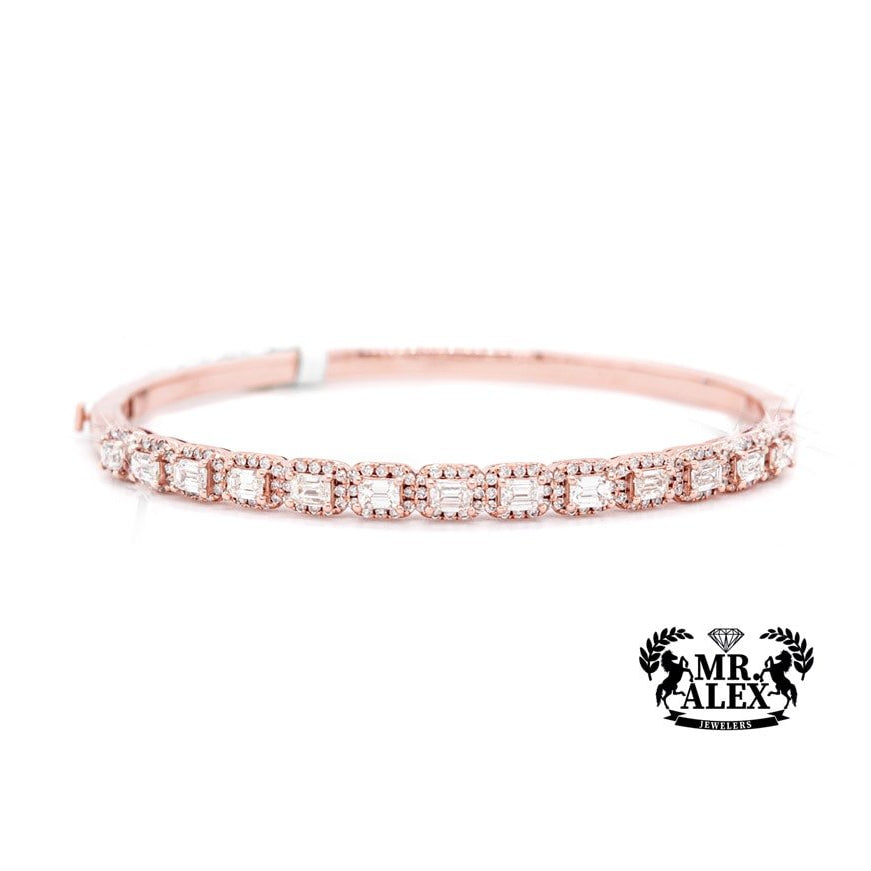 14K Diamond Bangle Bracelet 2.15ct - Mr. Alex Jewelry