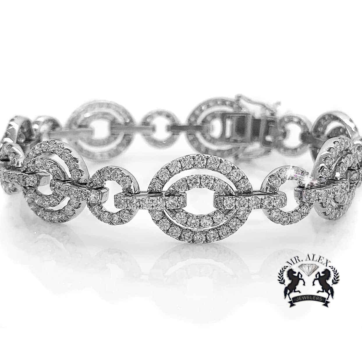 14K Diamond Bracelet 6.75ct - Mr. Alex Jewelry