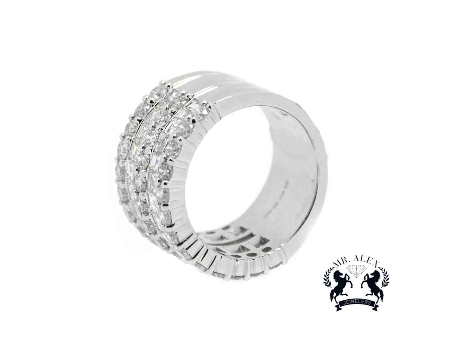 14K Diamond Ring 5 Rows 7.0ct - Mr. Alex Jewelry