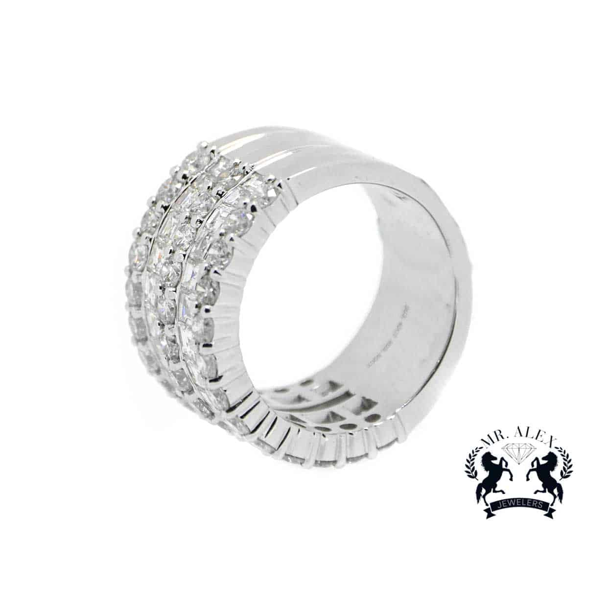 14K Diamond Ring 5 Rows 7.0ct - Mr. Alex Jewelry
