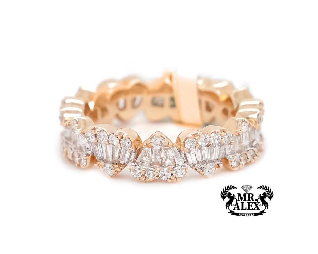 14K Diamond Ring full Heart-Shaped 1.50ct - Mr. Alex Jewelry
