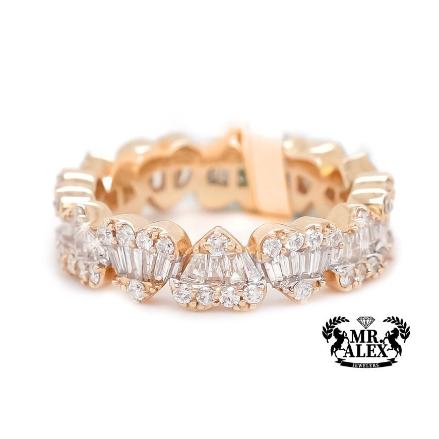 14K Diamond Ring full Heart-Shaped 1.50ct - Mr. Alex Jewelry