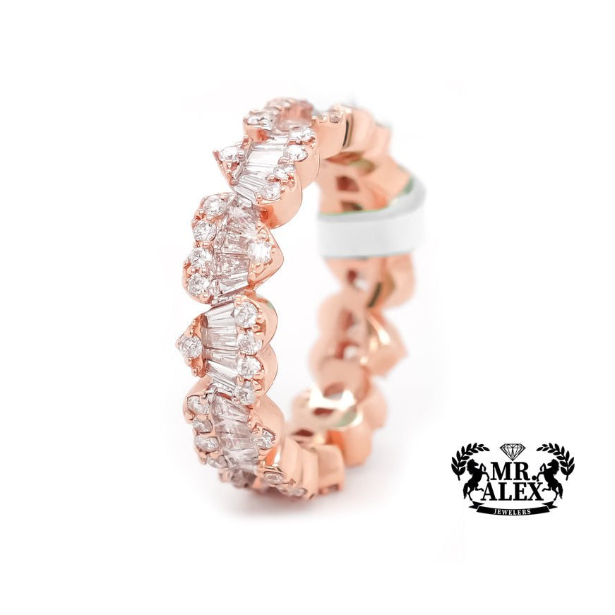 14K Diamond Ring full Heart-Shaped 1.50ct - Mr. Alex Jewelry