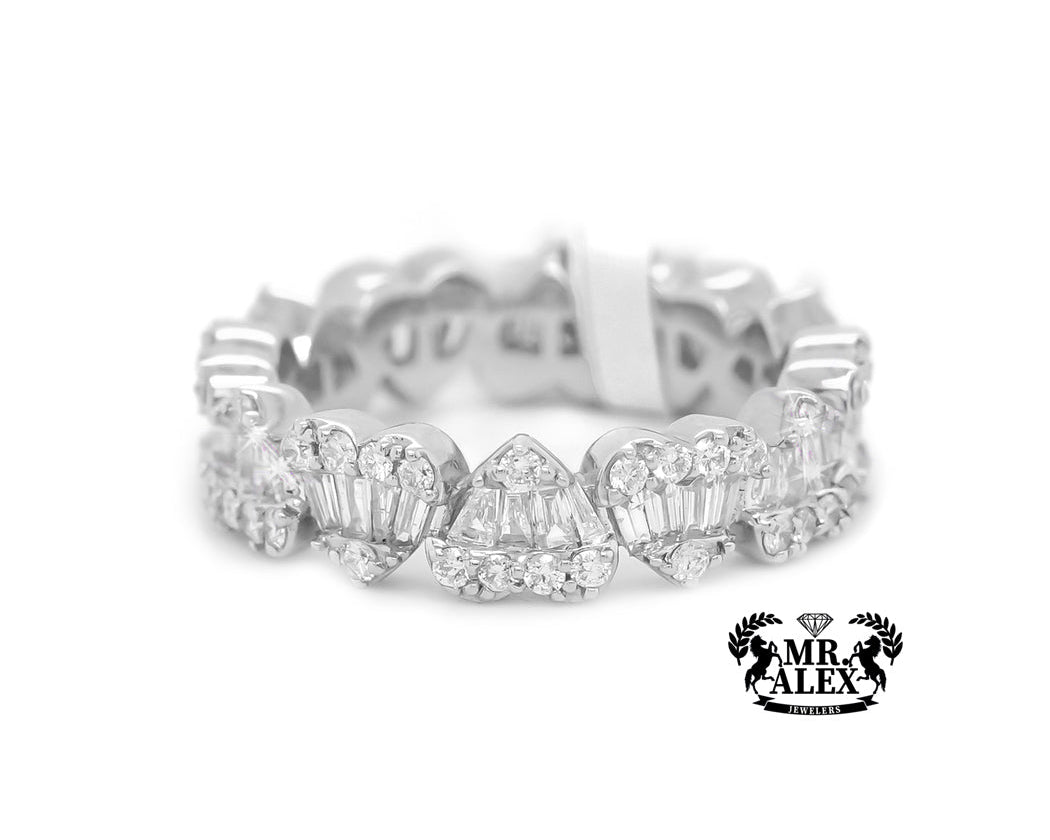 14K Diamond Ring full Heart-Shaped 1.50ct - Mr. Alex Jewelry