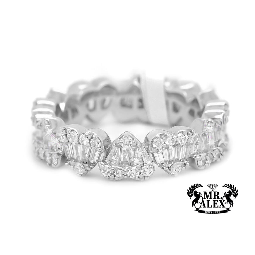 14K Diamond Ring full Heart-Shaped 1.50ct - Mr. Alex Jewelry