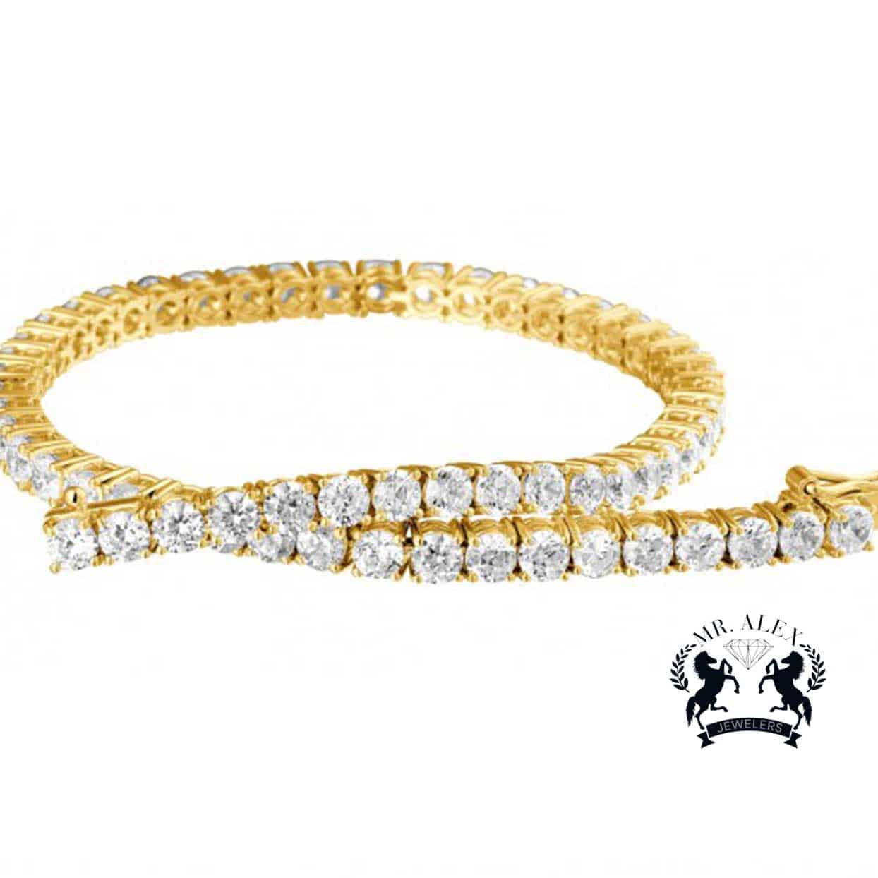 14k Diamond Tennis Bracelet 4.23ct - Mr. Alex Jewelry