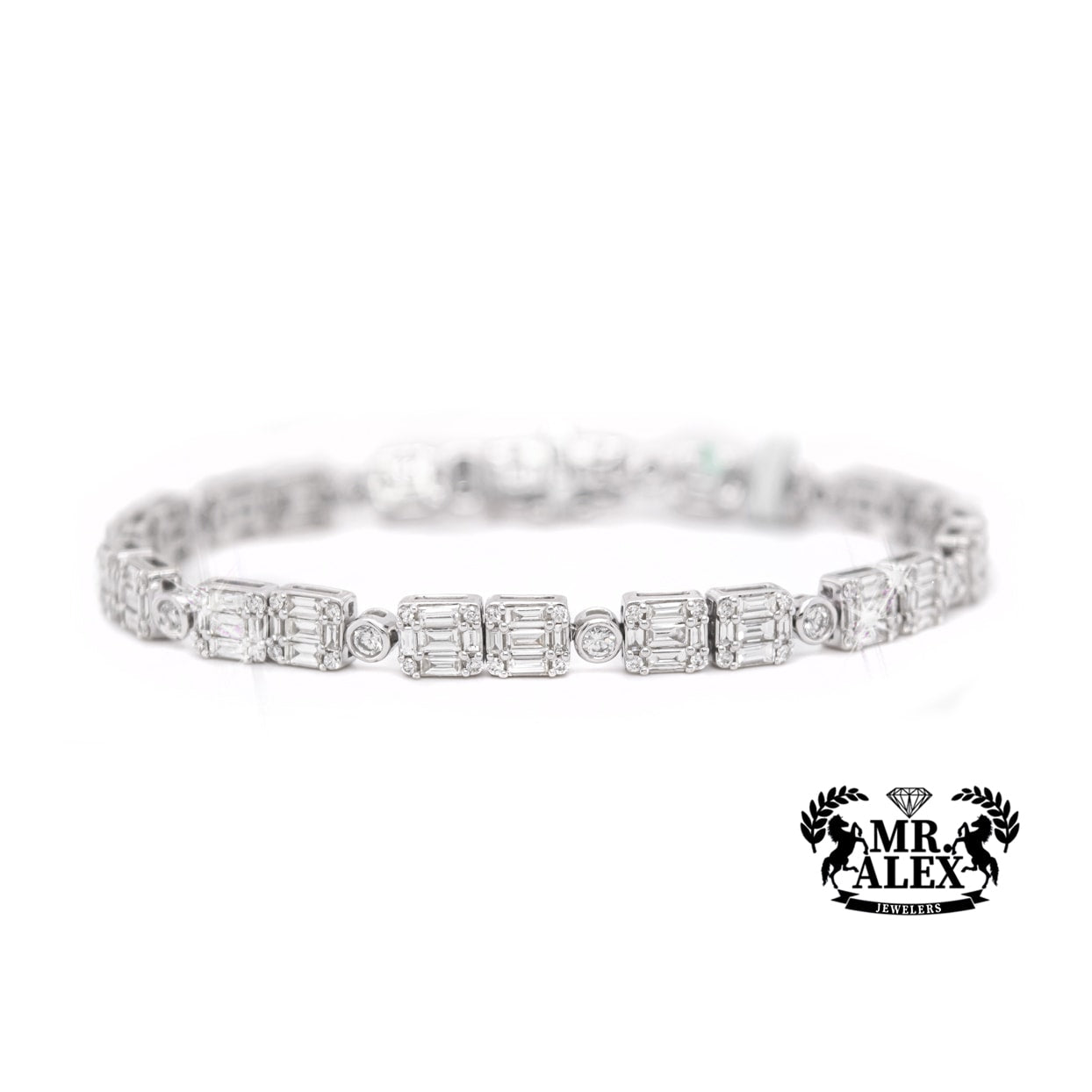 14K Diamond Tennis Bracelet 5.75ct - Mr. Alex Jewelry