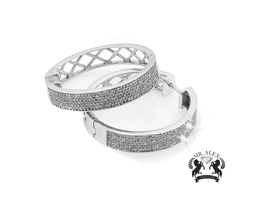 14K Diamonds Earrings 3.00CT White Gold - Mr. Alex Jewelry