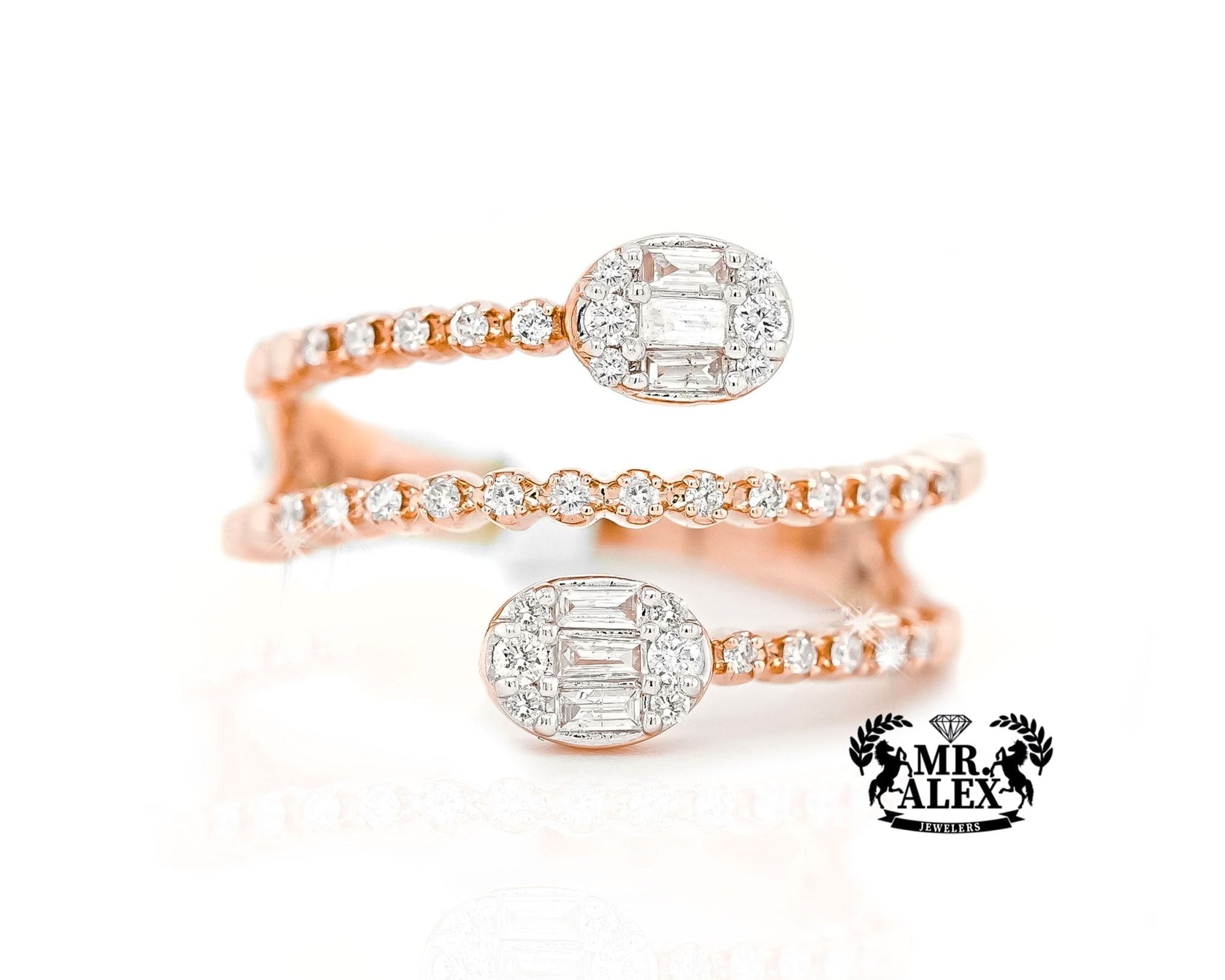 14K Dual Elegance Diamond Ring 0.40ct - Mr. Alex Jewelry
