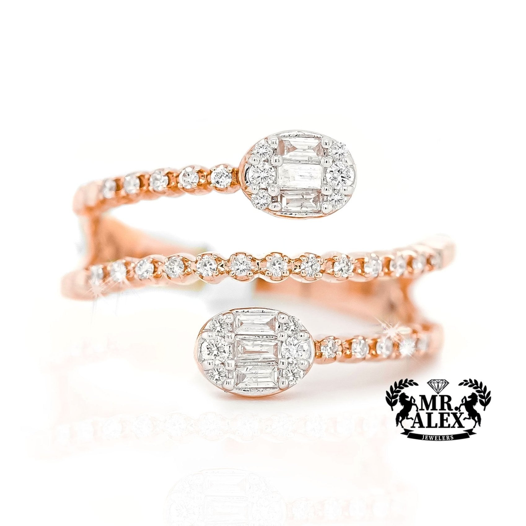 14K Dual Elegance Diamond Ring 0.40ct - Mr. Alex Jewelry