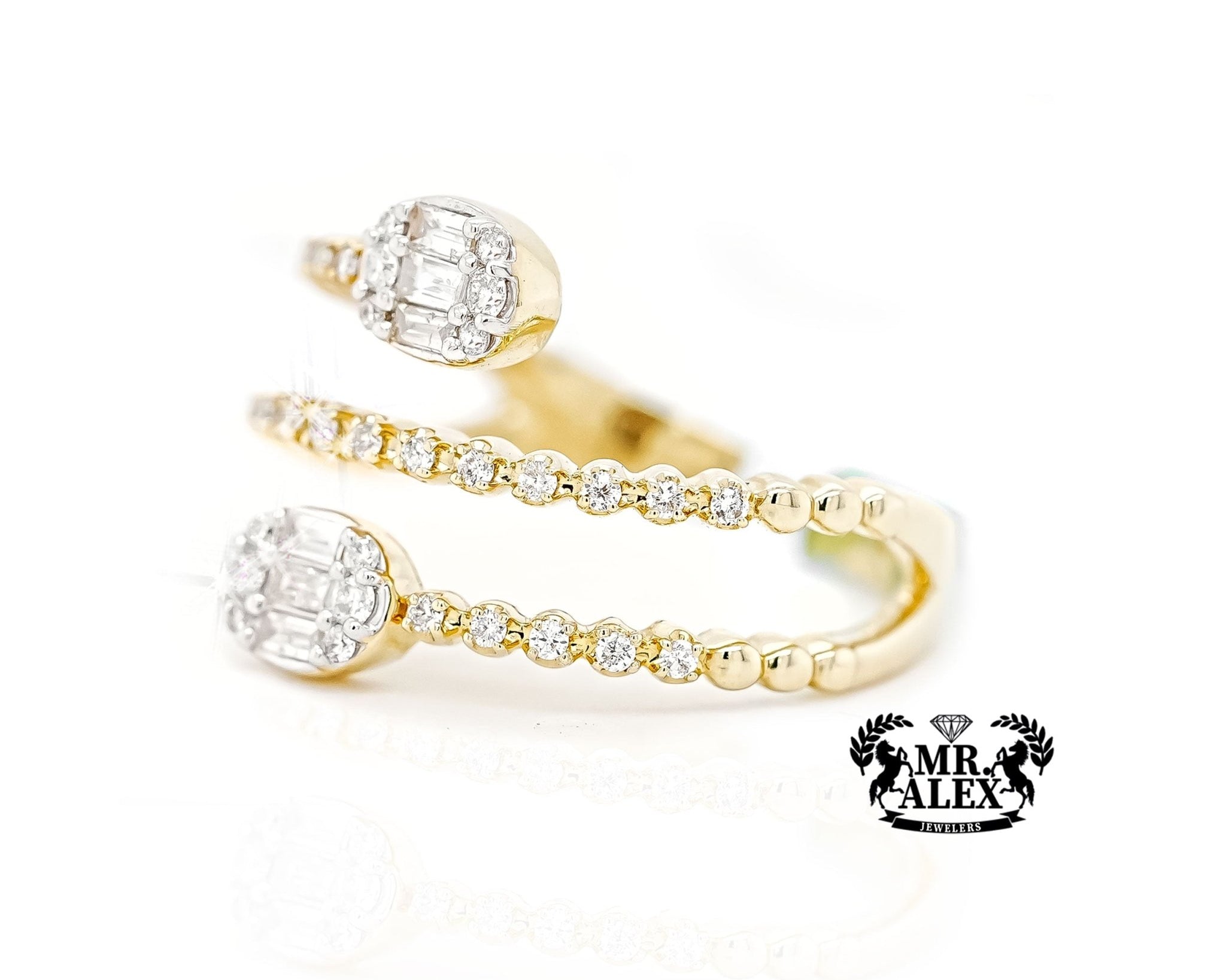 14K Dual Elegance Diamond Ring 0.40ct - Mr. Alex Jewelry