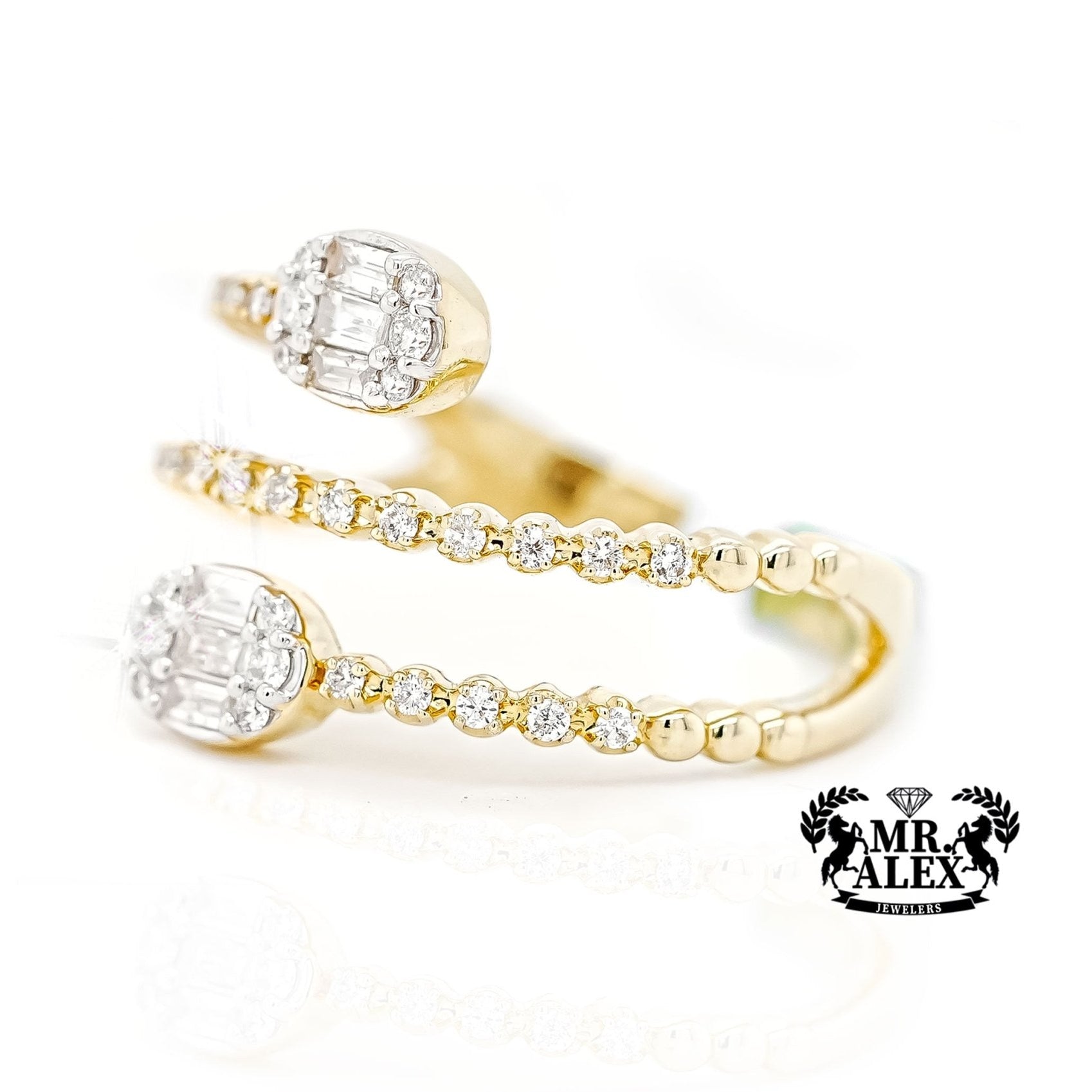 14K Dual Elegance Diamond Ring 0.40ct - Mr. Alex Jewelry