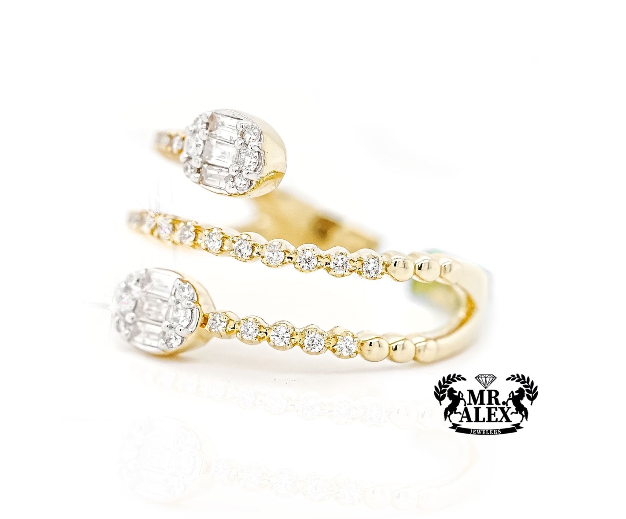 14K Dual Elegance Diamond Ring 0.40ct - Mr. Alex Jewelry