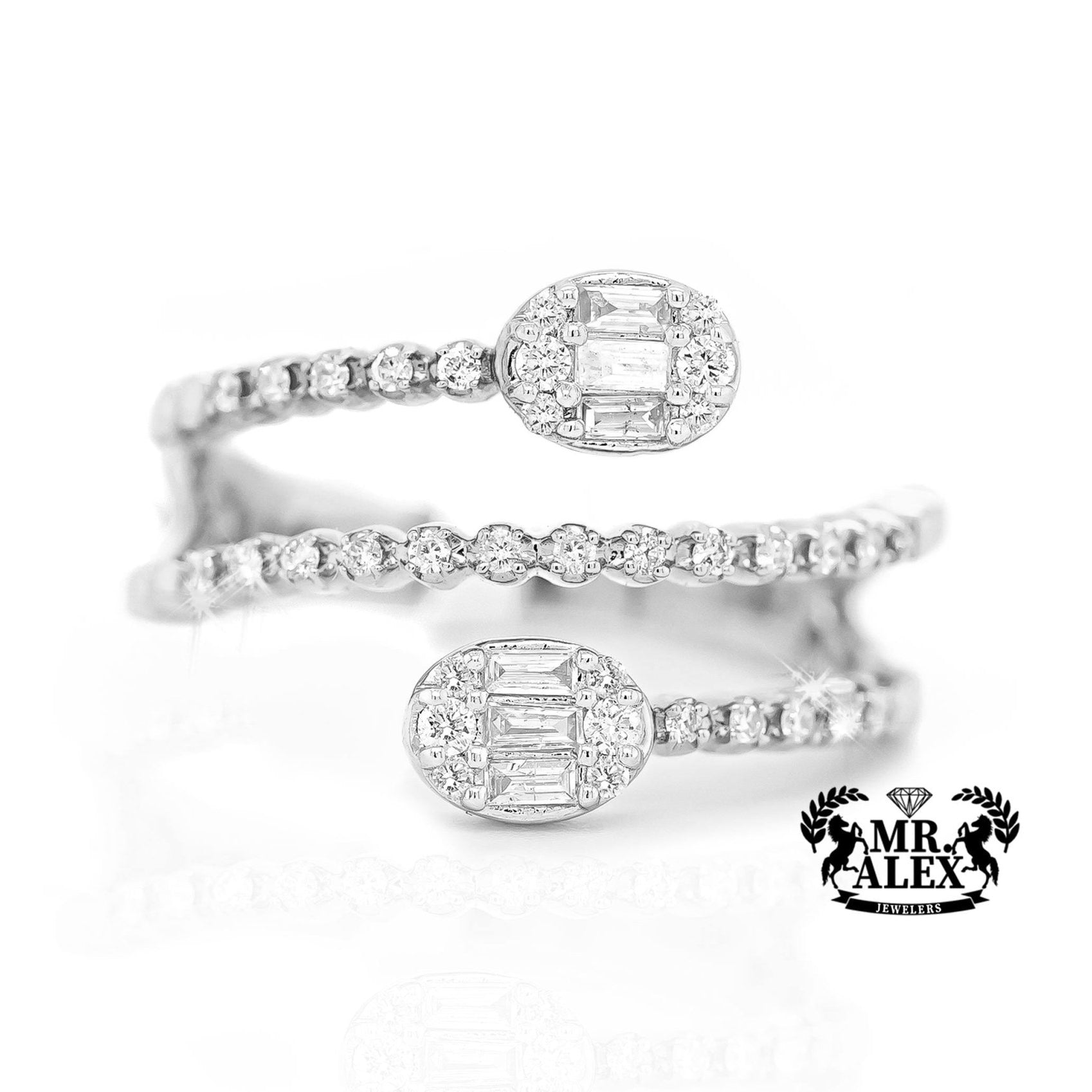 14K Dual Elegance Diamond Ring 0.40ct - Mr. Alex Jewelry