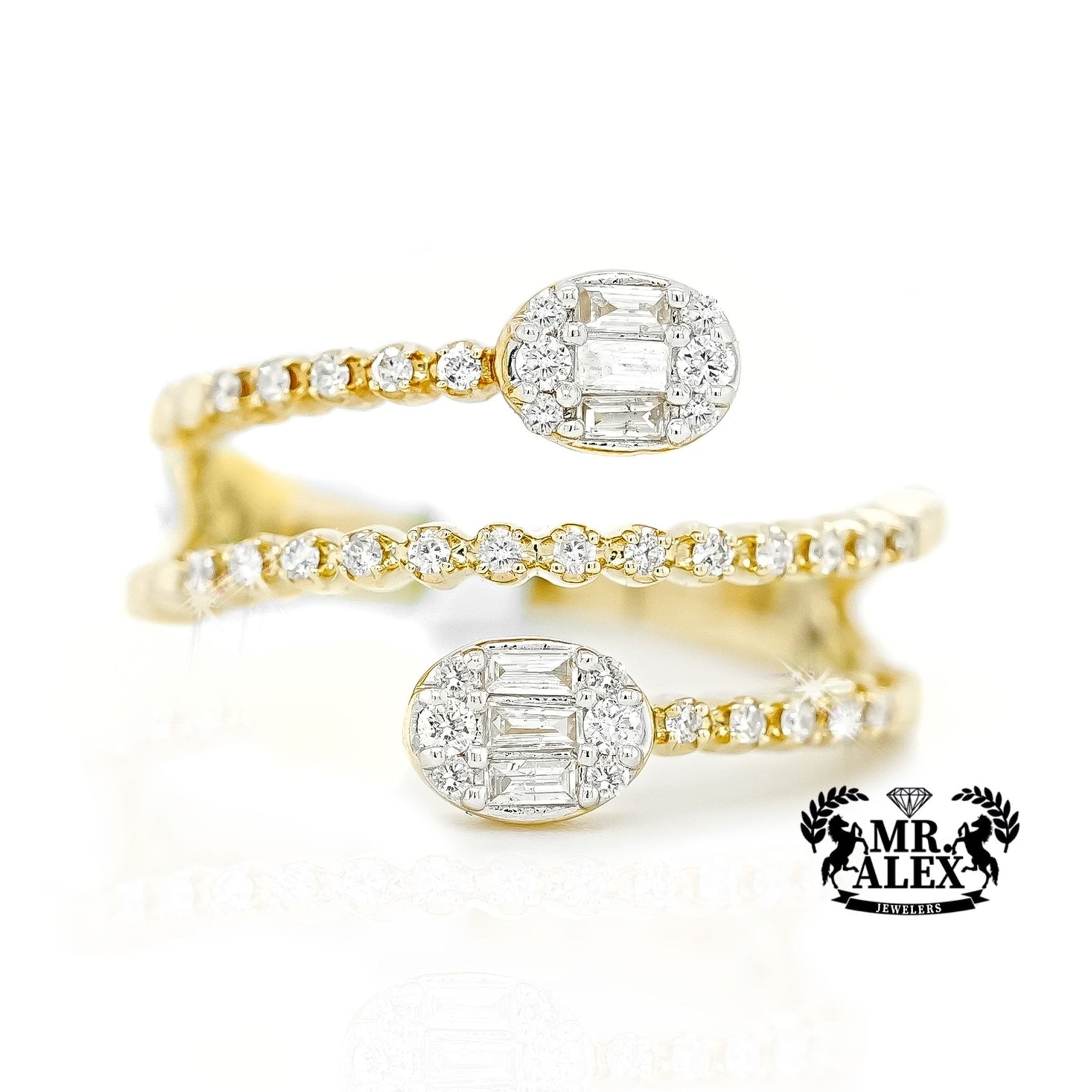 14K Dual Elegance Diamond Ring 0.40ct - Mr. Alex Jewelry