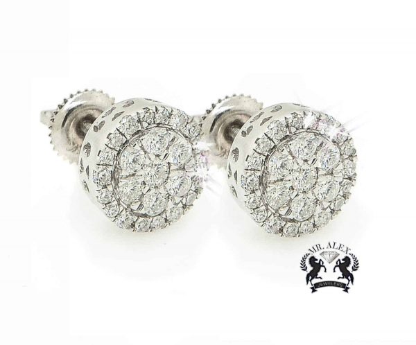 14K Elegant Bezel Set Diamond Earrings - Mr. Alex Jewelry