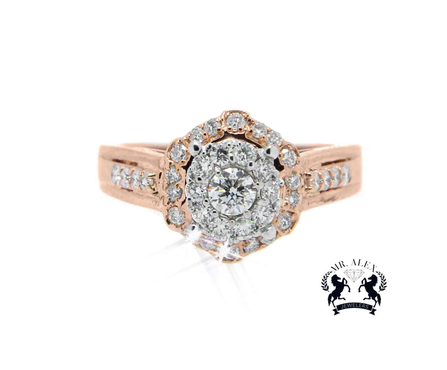 14K Engagement Diamond Ring 1.01ct - Mr. Alex Jewelry