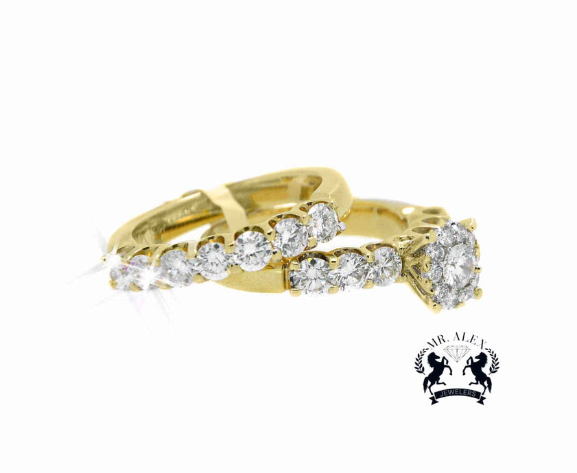 14K Engagement & Wedding Diamond Ring 3.06ct - Mr. Alex Jewelry