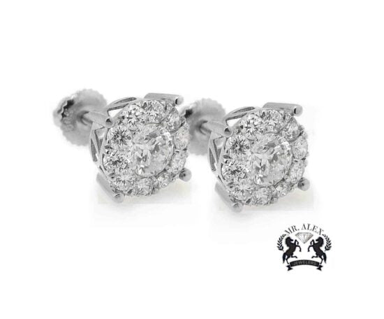 14K Flower Luxury Diamonds Earrings - Mr. Alex Jewelry