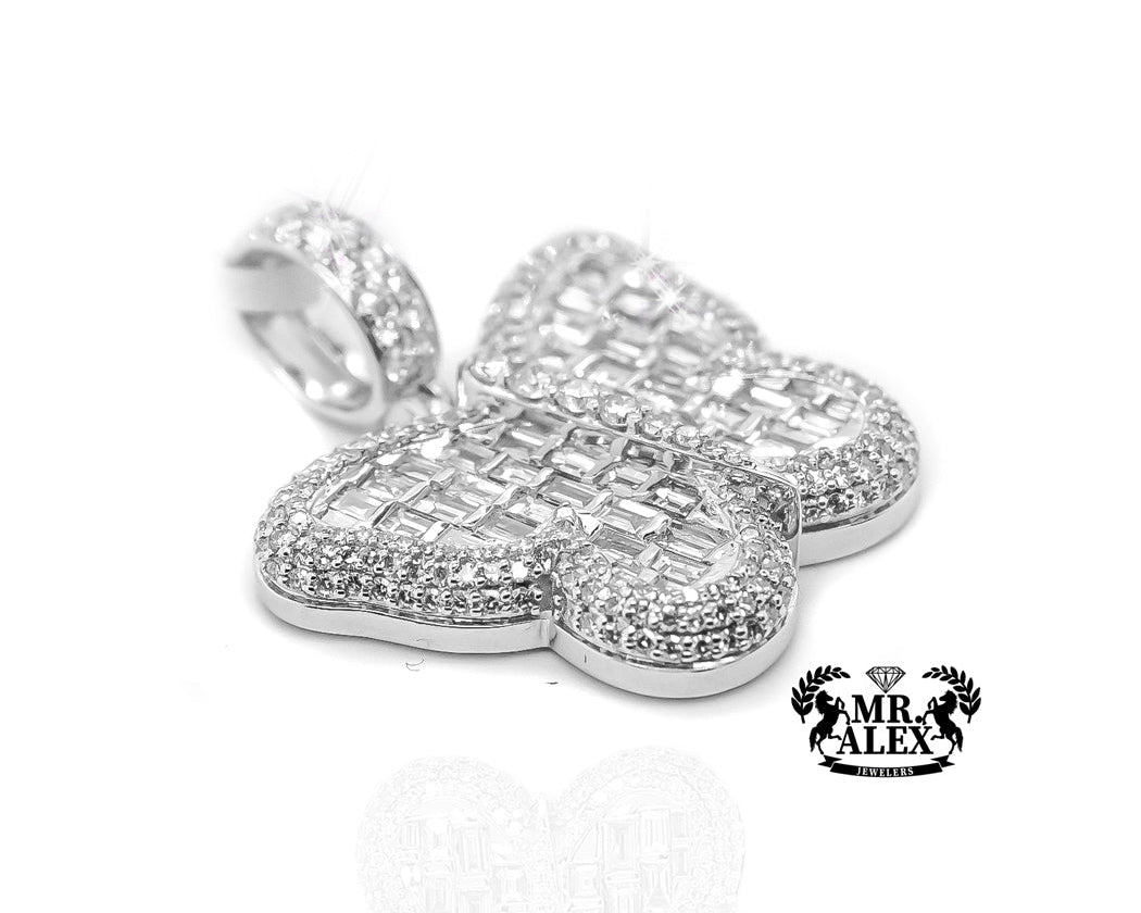 14k Fluttering Butterfly Diamond Pendant 3.75ct - Mr. Alex Jewelry