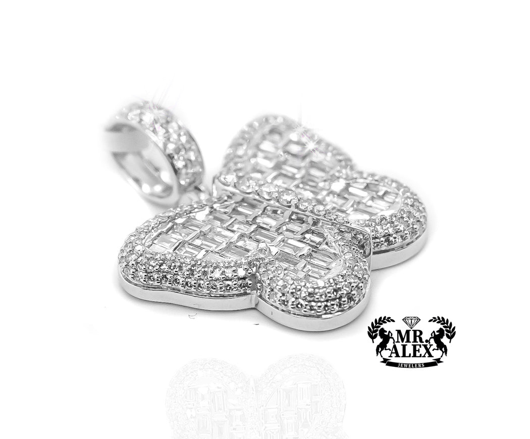 14k Fluttering Butterfly Diamond Pendant 3.75ct - Mr. Alex Jewelry