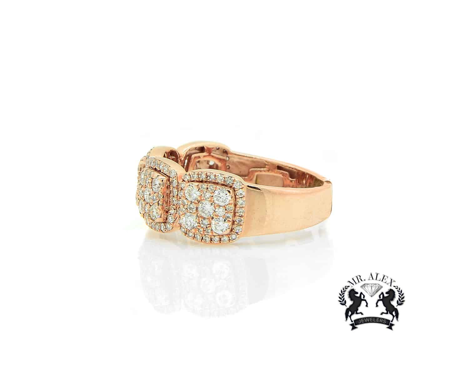 14K Four Square Diamond Ring 1.50ct - Mr. Alex Jewelry