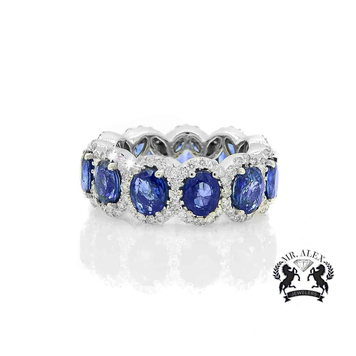 14K Frame Oval Diamond Ring 8.07ct - Mr. Alex Jewelry