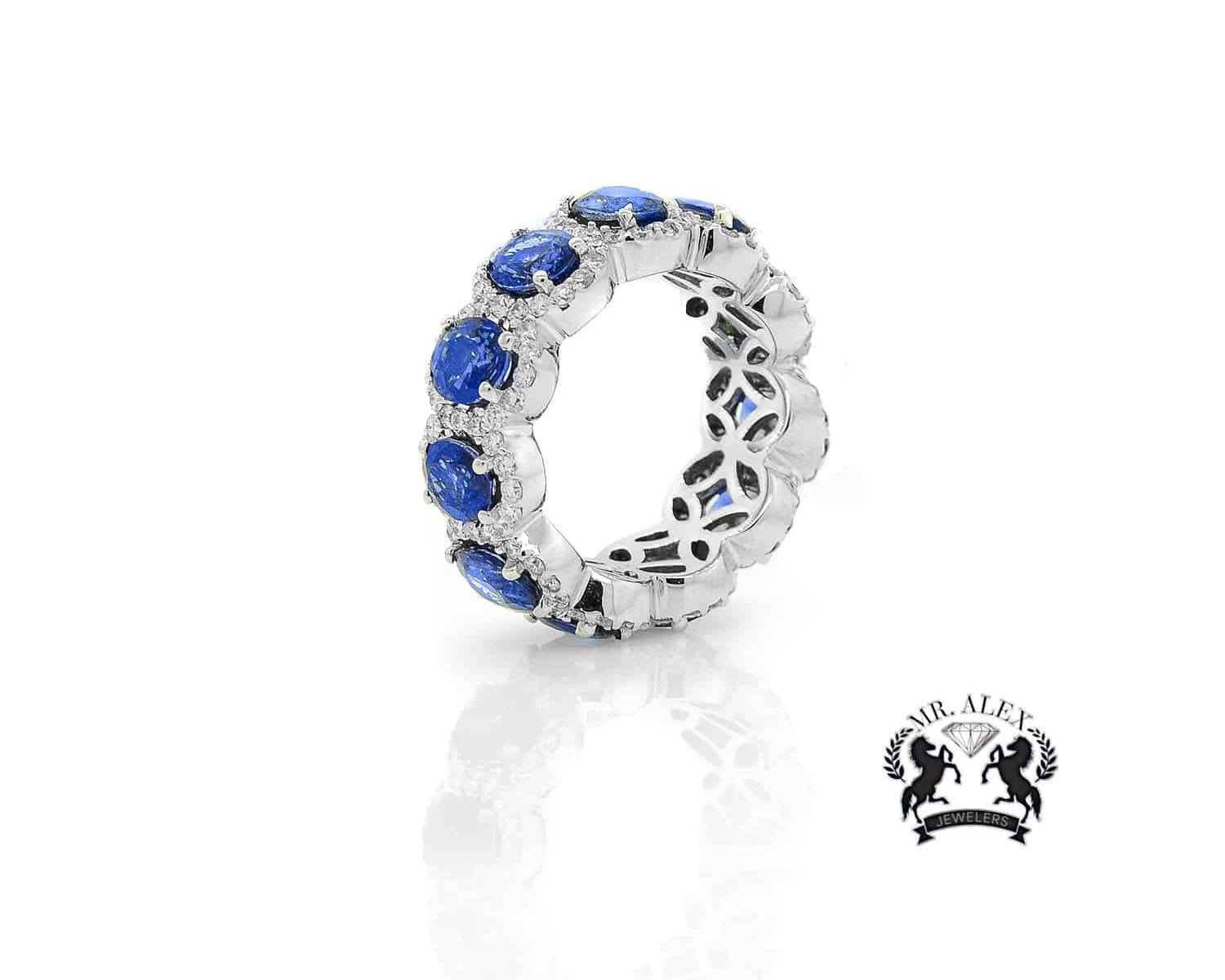 14K Frame Oval Diamond Ring 8.07ct - Mr. Alex Jewelry