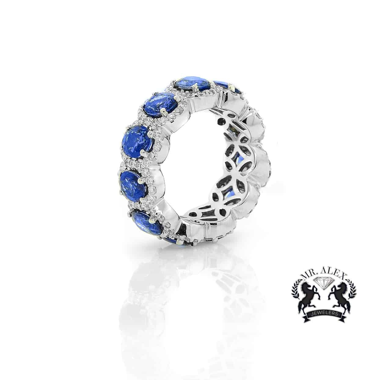 14K Frame Oval Diamond Ring 8.07ct - Mr. Alex Jewelry