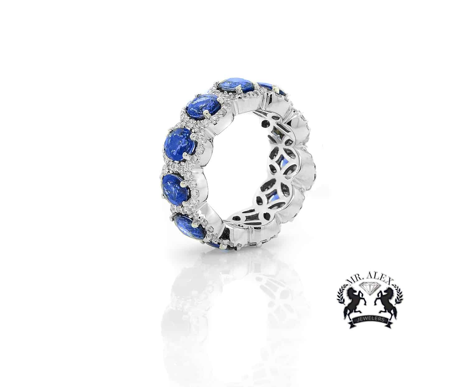 14K Frame Oval Diamond Ring 8.07ct - Mr. Alex Jewelry