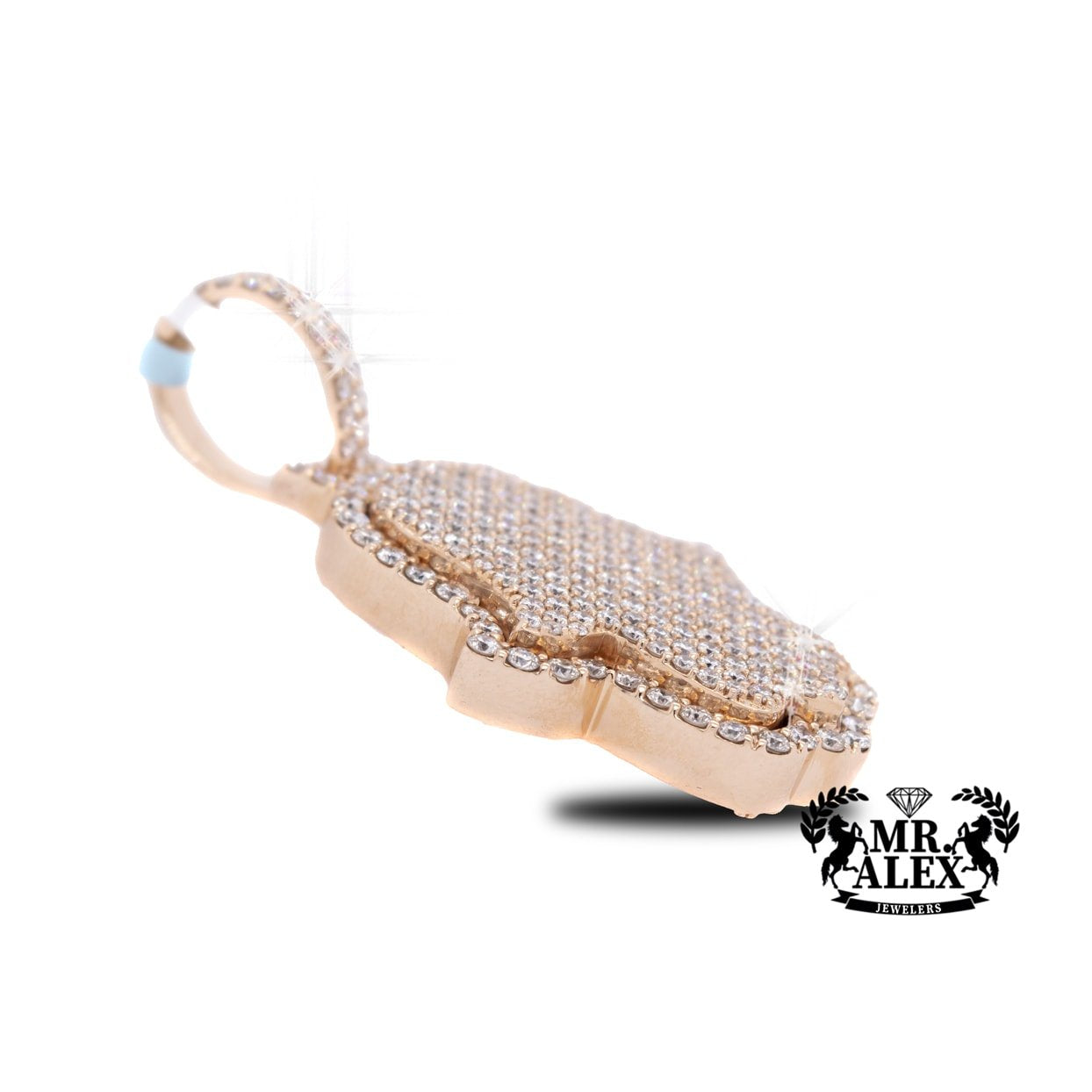 14K Hamsa Diamond Pendant 3.10ct - Mr. Alex Jewelry