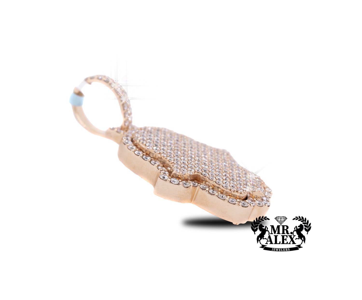 14K Hamsa Diamond Pendant 3.10ct - Mr. Alex Jewelry