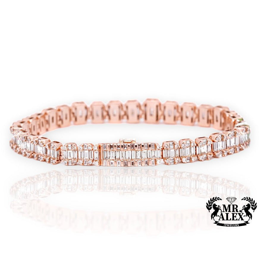 14k Infinity Emerald Diamond Bracelet 9.50ct - Mr. Alex Jewelry
