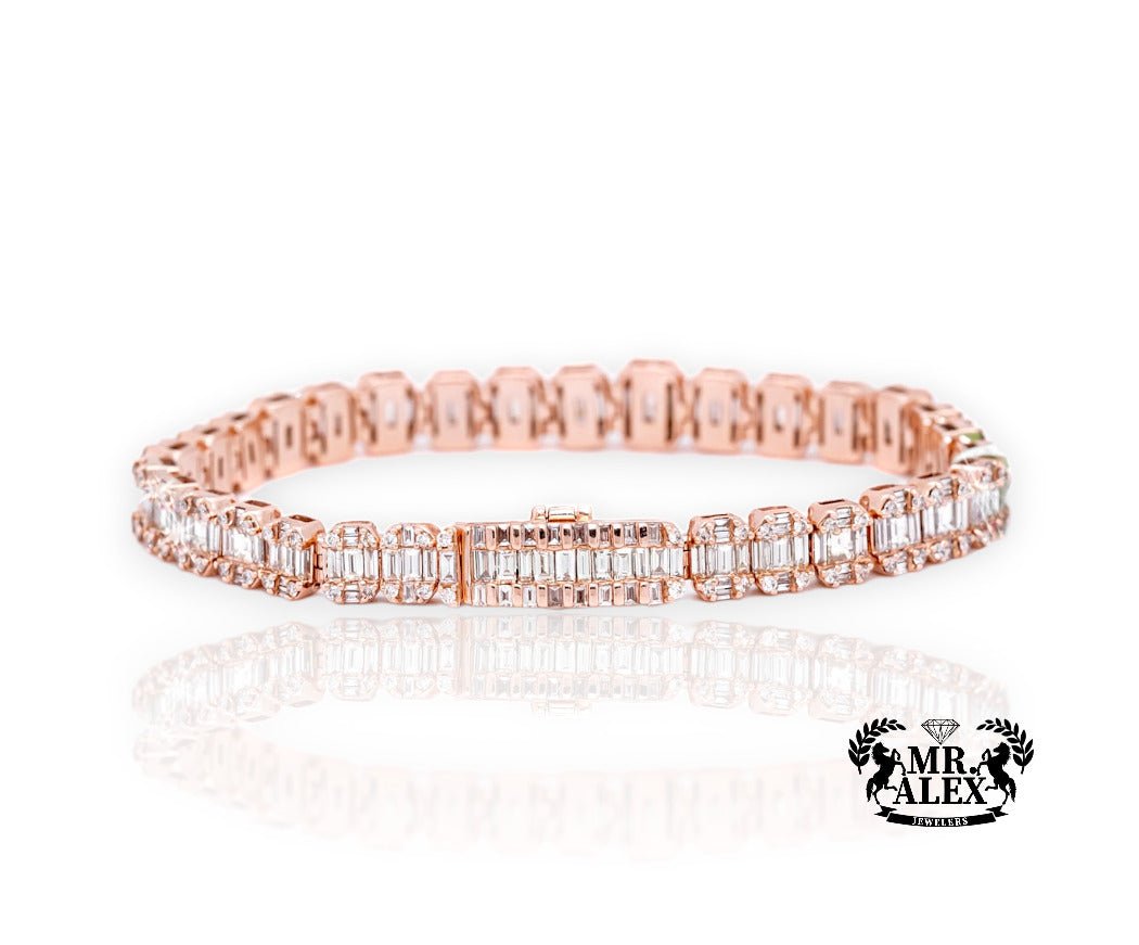 14k Infinity Emerald Diamond Bracelet 9.50ct - Mr. Alex Jewelry