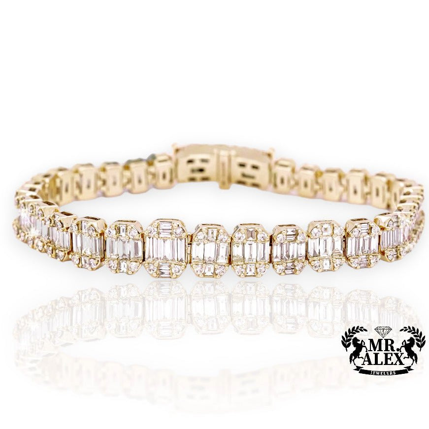 14k Infinity Emerald Diamond Bracelet 9.50ct - Mr. Alex Jewelry