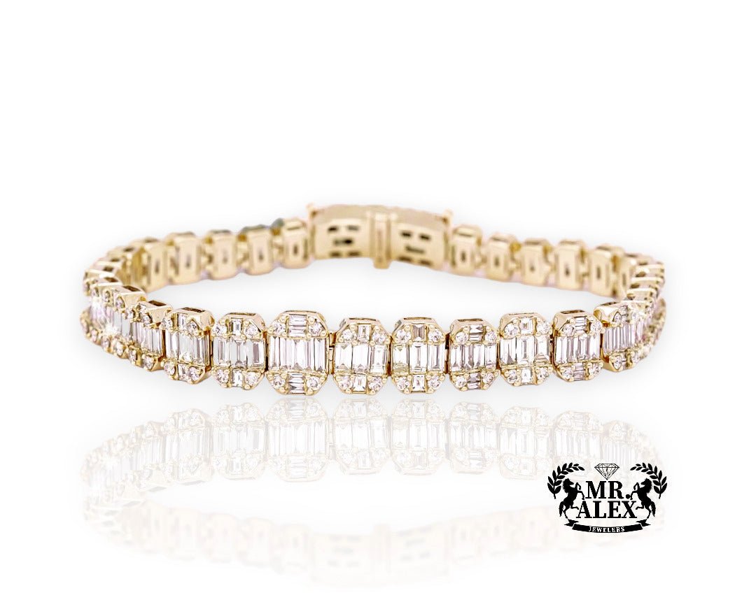 14k Infinity Emerald Diamond Bracelet 9.50ct - Mr. Alex Jewelry