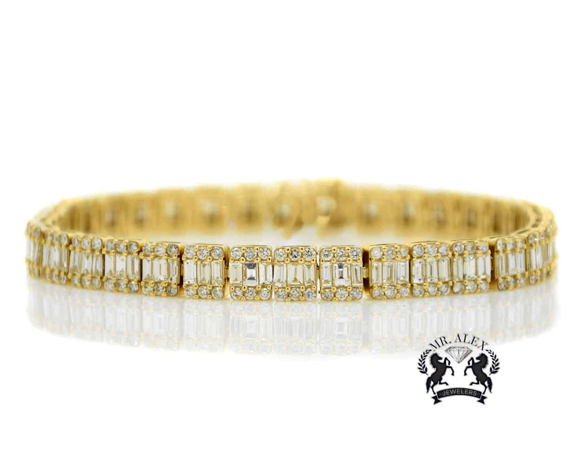 14k Luxury Diamond Bracelet 10.50ct Yellow Gold - Mr. Alex Jewelry