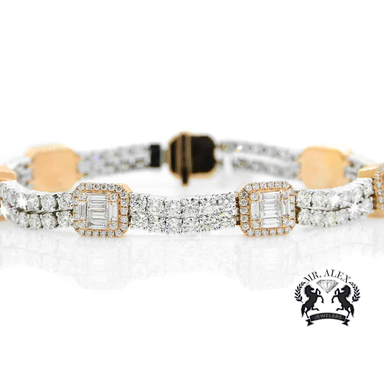 14K Luxury Diamond Bracelet 14.50ct - Mr. Alex Jewelry